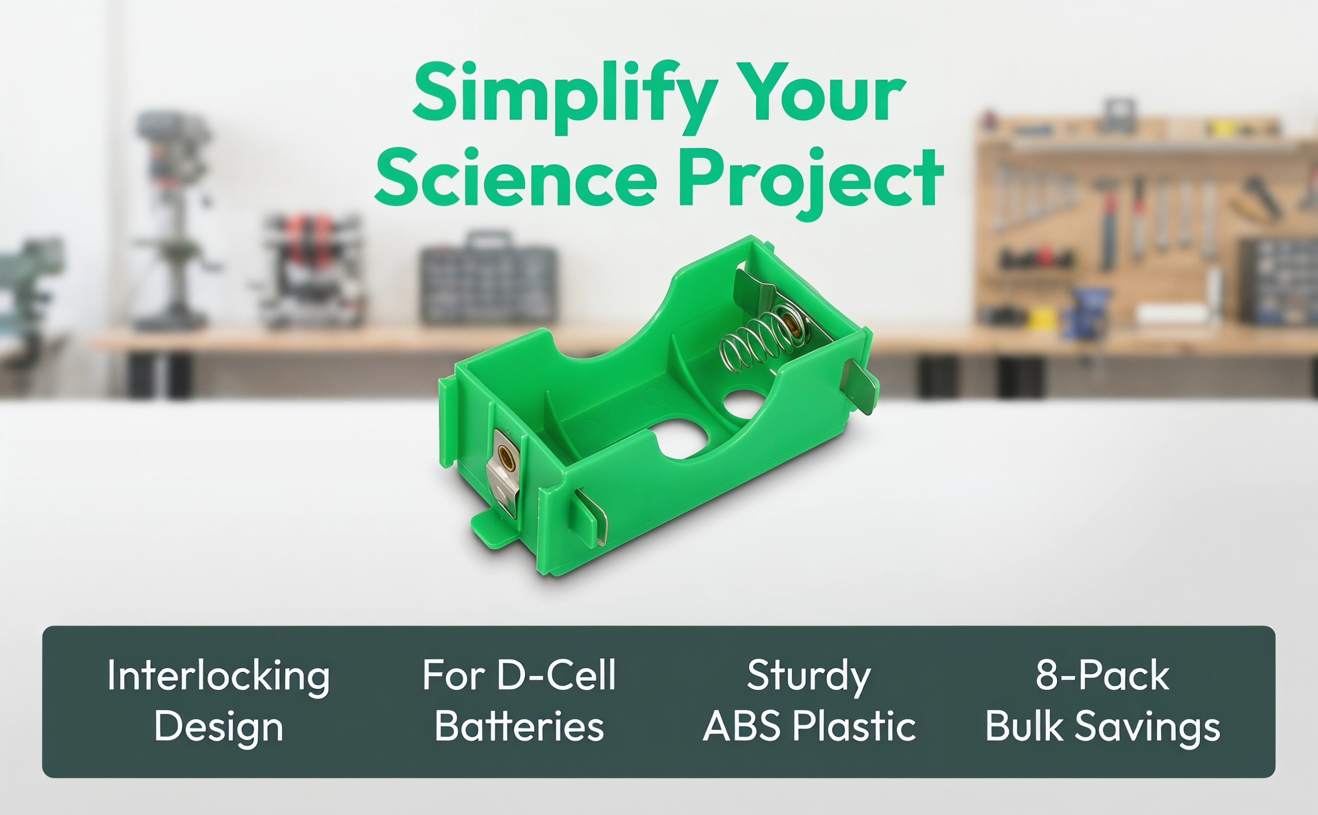 Science Project Physics - 8 pezzi di scatole per batterie